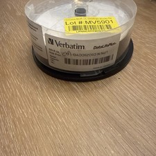 (23) Verbatim BD-R DL 50GB 8X Blu-ray Recordable Media Disc Double Layer 23pk picture