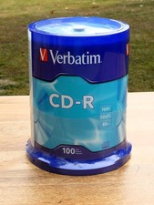 Verbatim 52x CD-R 700MB Capacity Recordable Compact Discs 80 Minute 100 Pack New picture
