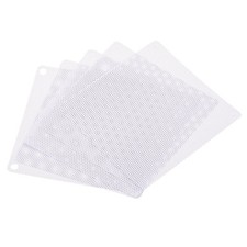 5pcs 80mm Computer Fan Filter Grills PVC Mesh Dustproof Case Cover White picture