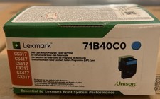 Genuine Lexmark 71B40C0 Cyan Toner CS317 CS417 CS517 CX317 CX417 CX517 - Latin A picture