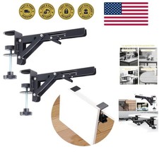 Under Desk Keyboard Tray Support Bracket Adjustable Desktop Extension Board S... picture