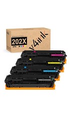 v4ink  Toner 4 Pack (KCMY), Compatible W/ HP 202X/CF500X Cannon 054H/067H picture