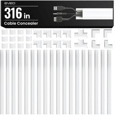 Cable Raceway Wall Cord Hider Kit 306in Wire Cover Concealer Cable Management picture