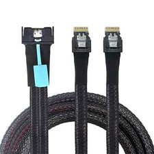 PCIE Gen5.0 Slimline SAS MCIO 8X 74P to dual 2XSFF-8654 4i server Adapter cables picture