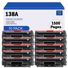 10PK W1380A Toner with Chip For 138A HP LaserJet Pro 3001dw 3001fdw MFP 3101fdw picture