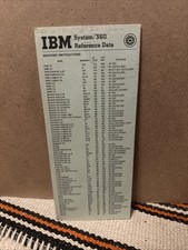 Vintage IBM System/360 (S/360) Reference Data - Multi-fold Brochure GX20-1703-9 picture