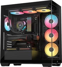 CORSAIR 3500X LX RGB Link Panoramic MidTower PC Case – 3X PreInstalled Fans, ... picture