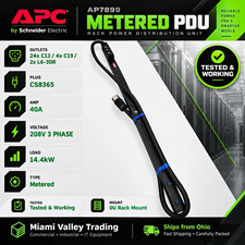 Lot of 4 APC AP7899 Metered Rack PDU 208V 3-Phase 40A 14.4kW 0U CS8365 Tested picture