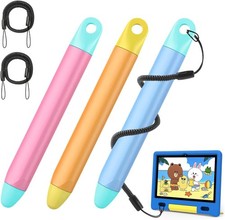 Kid-Friendly Tablet Stylus with Tether, 3 Pack Kids Stylus Pen for iPad, Fire Ta picture