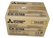 New Mitsubishi CK-D768 Print Kit Paper INK Ribbon Set X 2 picture