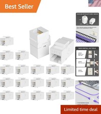 Durable 20-Pack Cat6 Keystone Jacks - Fire-Retardant, Reliable Network Couplers picture