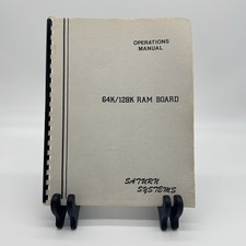 1982 Saturn Systems 64K/128K RAM Board Operations Manual for Apple II / II Plus picture