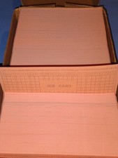 Mainframe Computer Data Punch Card Lot of 100 Orange 80 Column IBM comp Vtg NOS picture