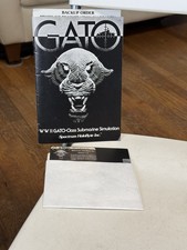 RARE GATO Vintage Computer Game Software by Spectrum Holobyte IBM PC W/Manual picture
