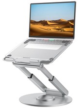 Telescopic Laptop Stand for Desk with 360° Swivel Base, Sit to Stand, Height ... picture