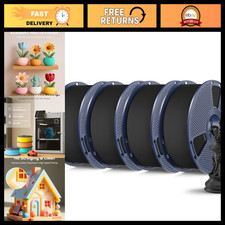 High-Speed Matte PLA 3D Printer Filament 4KG - Matte Black, Premium Quality, Dur picture