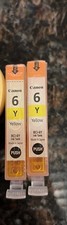 Two Canon BCI-6Y Yello Ink Cartridge Ink Jet -Brand New - Factory Sealed- No Box picture