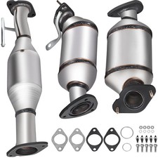 Catalytic Converter, 3 Pcs Exhaust Pipe Stainless Steel High Flow Cat, for Chevr picture