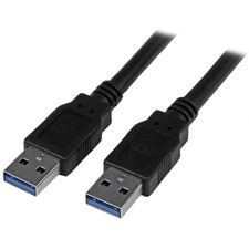 StarTech 10ft/3m Black USB 5Gbps Cable A to A, Male 10 ft, picture