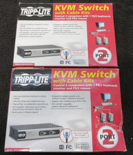 LOT OF 2 Tripp Lite KVM Switch  B022-002-KT-R picture