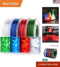 Versatile 4 Color PETG Filament for 3D Printing - 250g Spools with Light Feature picture
