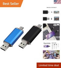 2-Pack 128GB USB C Flash Drives - Dual Type C & USB A for Effortless Backup picture