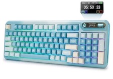 KZZI Z98 Wireless Mechanical Keyboard, Smart Display & Knob, BT5.0/ blue picture