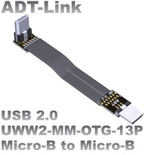ADT-Link USB OTG 2.0 Male to Male Flat Data Extension Line Micro-B to Micro-B picture