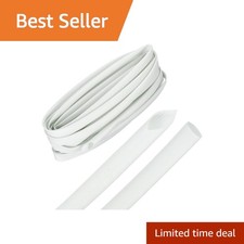 MECCANIXITY 30ft White 1/2 Inch Braided Fiberglass Cable Sleeve picture