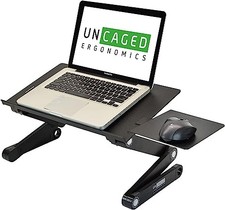 WORK EZ BEST XL ADJUSTABLE LAPTOP STAND LAP DESK WEBLS-B - BLACK picture