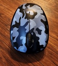 Logitech M317c Design Collection Wireless Mouse Blue Camo Laptop Notebook Nice picture