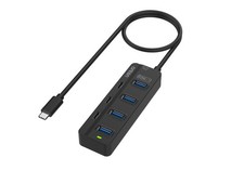 USB C Hub,7 Ports USB Type-C HUB 3.2ft Cable 4*USB3.0 Ports,3*USB-C Ports for... picture