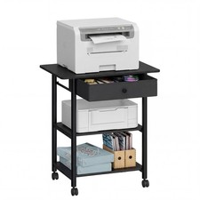 3-Tier Printer Stand with Locking Wheels, Under Desk Printer Table picture
