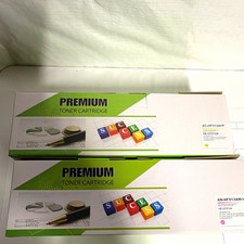 Premium Compatible HP CF512A/CF513A Toner Cartridges Yellow Magenta 2-Pack picture