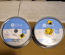 2Pk HP CD-R Recordable 700MB 52x 80min 20-Pack Spindle CR52020CB x2 picture