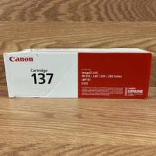 Genuine OEM Canon 137 Black Laser Printer Toner Cartridge - Damaged Box picture