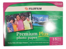 New FUJIFILM High Gloss Premium Plus Photo Paper . 18 Sheets 4 x 6 Inches picture