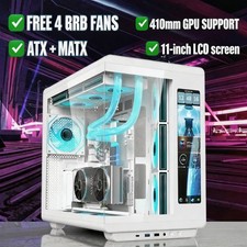 ATX Gaming PC Case with LCD Screen Tempered Glass Mid Tower 360mm AIO Cooler picture