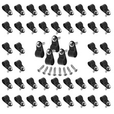 60Pcs 1/2 Inch Nylon Cable Clamps, R-Type Wire Cable Clips with M4 Screws, Screw picture