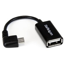 StarTech UUSBOTGRA 5in Right Angle Micro USB to USB OTG Host Adapter M/F picture