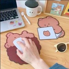 Kawaii Cup Mat, Home Game Mouse Pad Animal Computer Laptop,4 Pieces Per Order . picture