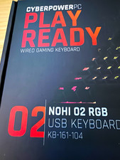 CyberPowerPC NOHI 02 RGB Backlit Gaming Keyboard USB KB-161-104 picture