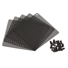 5Pcs, 120mm Computer Fan Filter Grills Mesh Dustproof Case Cover Screws Black picture