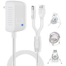 Charger for Ingenuity Baby Swing,Replacement Power Cord White  picture