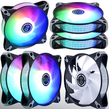 DS RGB Fans, 120Mm 6 Pack Case Cooling LED Fans for White Black PC Case, CPU Coo picture