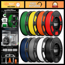 8 Color Bundle Hyper PLA+ 3D Printer Filament 1.75mm, Vacuum Packed, 0.25kg Spoo picture