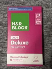 NEW 2025 H&R Block Tax Software Deluxe for Win PC Mac [Key Card] USA Turbotax picture