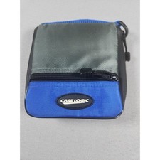 Case Logic CD Wallet Holder Blue Grey Nylon Zippered Media Storage Case picture