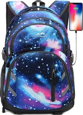ProEtrade Backpack Bookbag for College Laptop Travel,Fit 15.6 Inch, Galaxy picture