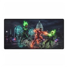 DC Comics Superhero Action Scene At US Capitol Mouse Pad Desk Mats picture